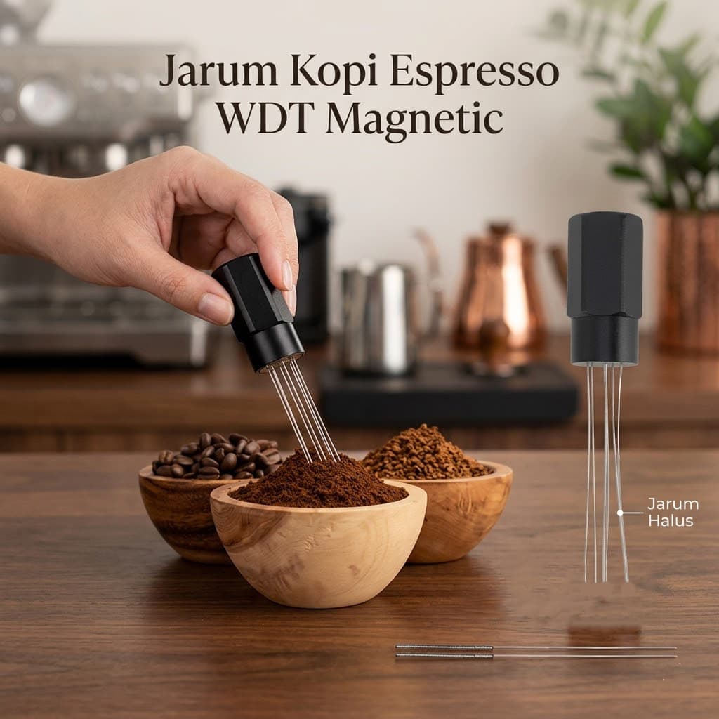 Jarum Kopi Espresso Needle Distribution Tool Magnetic Suction - One Two Cups Jarum Kopi Espresso WDT Needle Tool Magnetic Suction - MD-304 HKWNBK_HITAM Jarum Kopi Espresso Needle Distribution Tool Magnetic Suction - One Two Cups Jarum Kopi Espresso WDT Needle Tool Magnetic Suction - MD-304 HKWNBK_HITAM