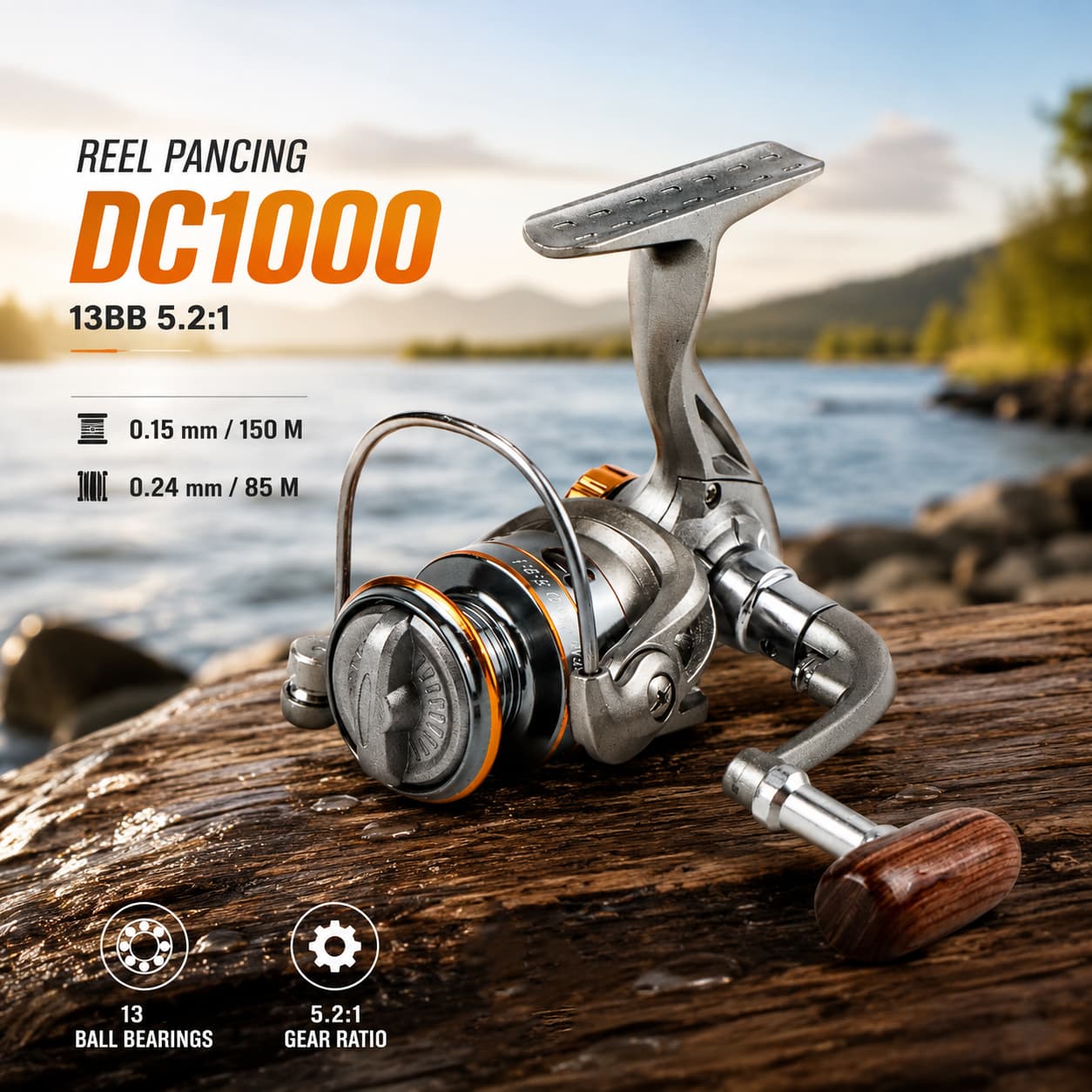 Reel Pancing Spinning Fishing 13 Ball Bearing 5.2:1