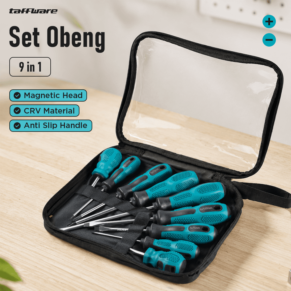 Obeng Set Reparasi Magnetic Head 9 in 1