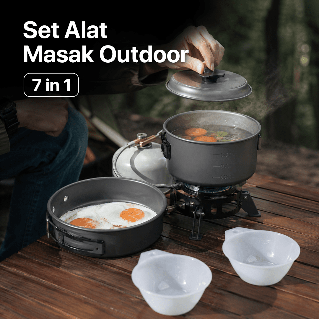 Set Panci Alat Masak Outdoor Camping Nesting Cooking Aluminium 7in1 - Set Panci Alat Masak Outdoor Camping Nesting Cooking Aluminium 7in1 - WH-200 HAWNBK_HITAM Set Panci Alat Masak Outdoor Camping Nesting Cooking Aluminium 7in1 - Set Panci Alat Masak Outdoor Camping Nesting Cooking Aluminium 7in1 - WH-200 HAWNBK_HITAM