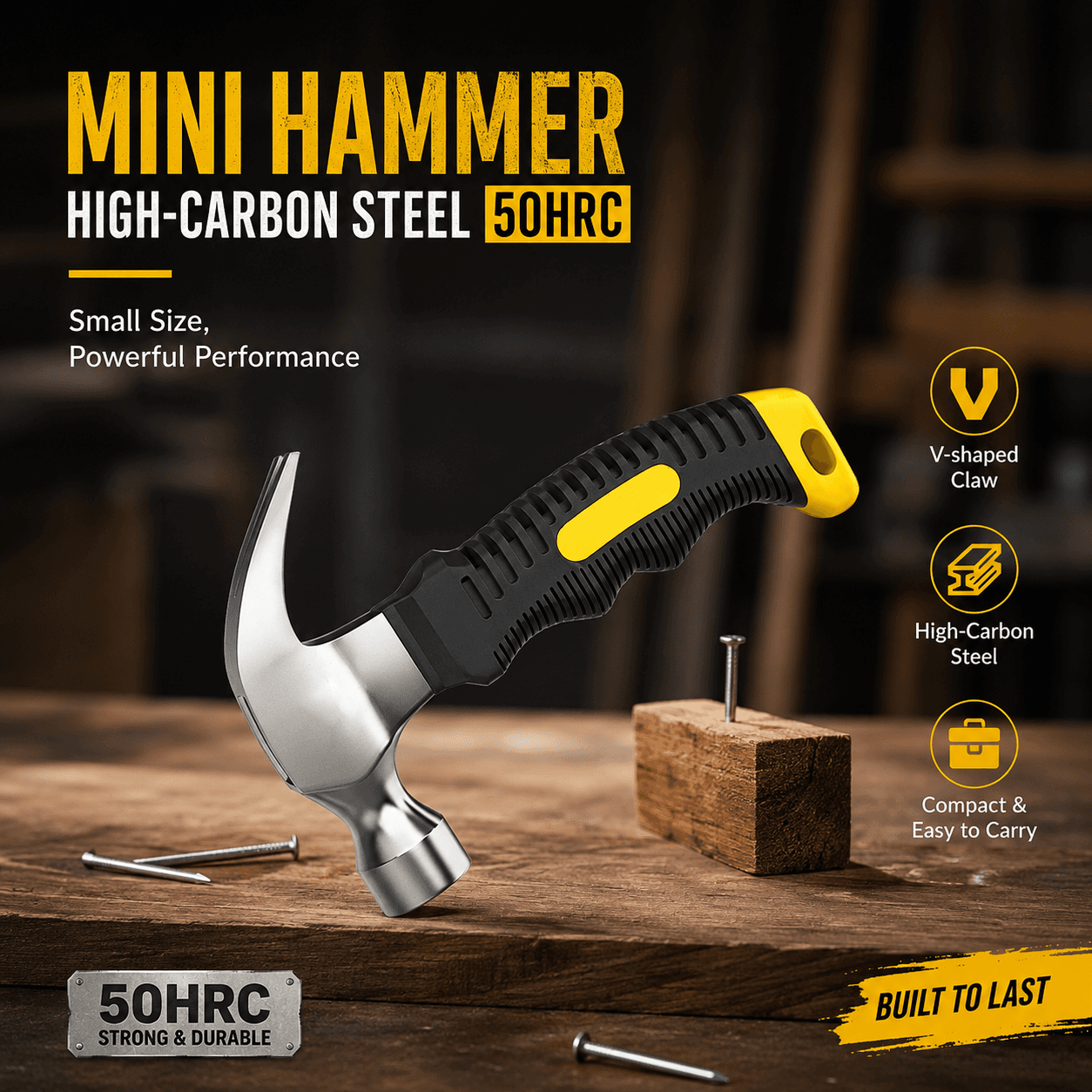 Palu Mini Claw Hammer Portable High-Carbon Steel 50HRC - VECONOR Palu Mini Claw Hammer Portable High-Carbon Steel 50HRC - H0102 OTJMBK_HITAM Palu Mini Claw Hammer Portable High-Carbon Steel 50HRC - VECONOR Palu Mini Claw Hammer Portable High-Carbon Steel 50HRC - H0102 OTJMBK_HITAM