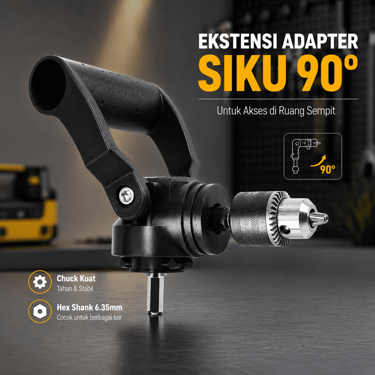 Ekstensi Adapter Siku Bor Listrik 90 Degree Angle Bend Extension - HOMYL Ekstensi Adapter Siku Bor Listrik 90 Degree Angle Bend Extension - HM-90 OTGEBK_HITAM Ekstensi Adapter Siku Bor Listrik 90 Degree Angle Bend Extension - HOMYL Ekstensi Adapter Siku Bor Listrik 90 Degree Angle Bend Extension - HM-90 OTGEBK_HITAM