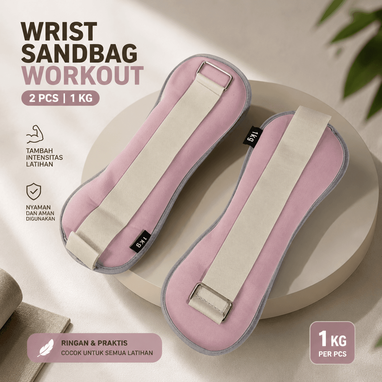 Wrist Sandbag Arm Leg Fitness Workout 2 PCS - AMYOGA Wrist Sandbag Arm Leg Fitness Workout 2 PCS - AM25 SEB5PN_1KG_PINK Wrist Sandbag Arm Leg Fitness Workout 2 PCS - AMYOGA Wrist Sandbag Arm Leg Fitness Workout 2 PCS - AM25 SEB5PN_1KG_PINK