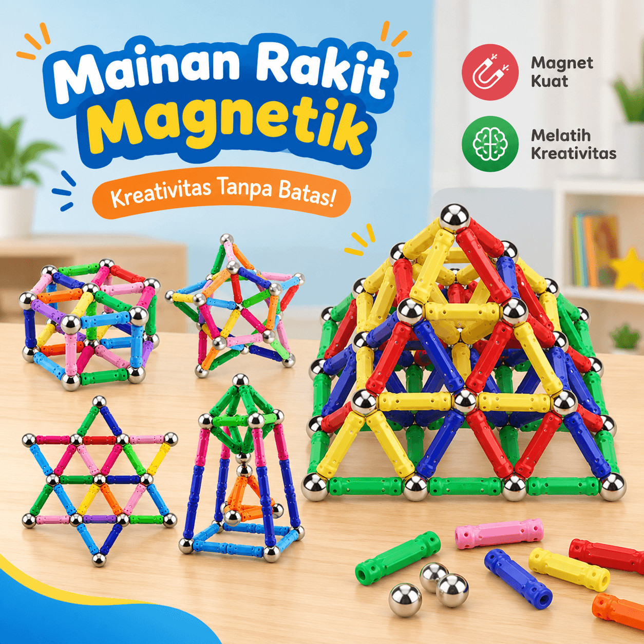 Mainan Rakit Kreasi Magnetik Building Set