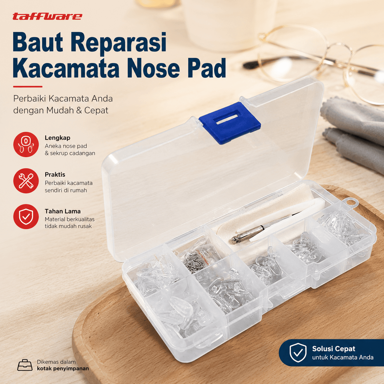 Baut Reparasi Kacamata Nose Pad Sunglasses Repair Screw