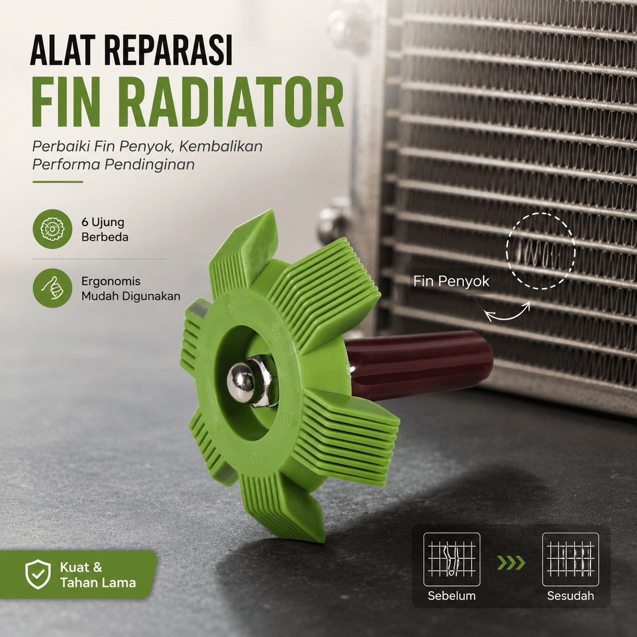 Alat Reparasi Fin Radiator Condenser Repair Comb Straightener - JGZUI Alat Reparasi Fin Radiator Condenser Repair Comb Straightener - C6 OT7EGR_HIJAU Alat Reparasi Fin Radiator Condenser Repair Comb Straightener - JGZUI Alat Reparasi Fin Radiator Condenser Repair Comb Straightener - C6 OT7EGR_HIJAU