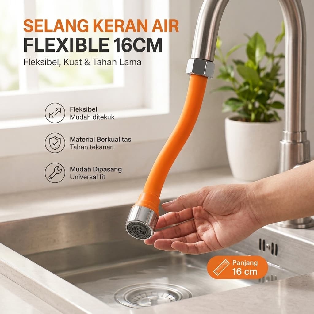 Pipa Selang Keran Air Flexible Extension Hose Faucet Pipe Tube
