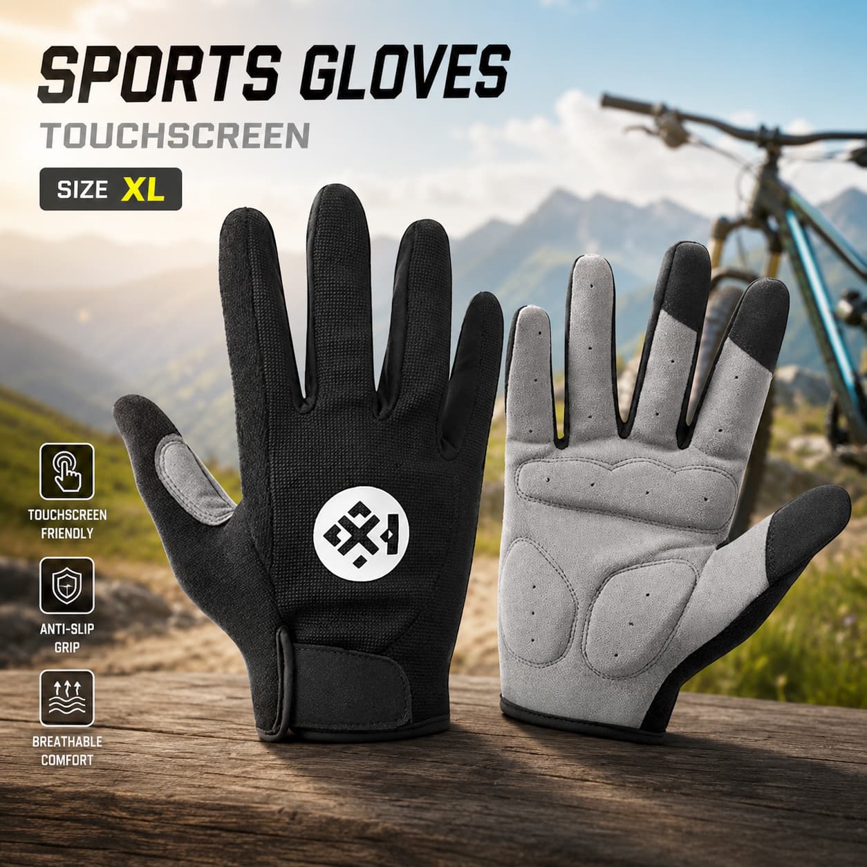 Sarung Tangan Olahraga Shock Absorbtion - THEYANCHI Sarung Tangan Olahraga Touchscreen Shock Absorbtion - AB295 SEA6KY_HITAM_XL Sarung Tangan Olahraga Shock Absorbtion - THEYANCHI Sarung Tangan Olahraga Touchscreen Shock Absorbtion - AB295 SEA6KY_HITAM_XL