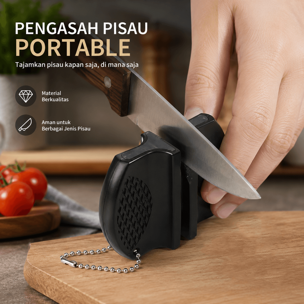 Pengasah Pisau Mini Portable Knife Sharpener