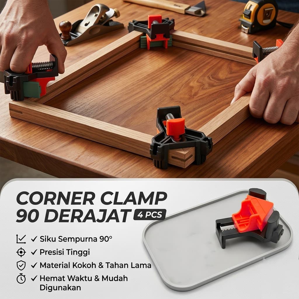 Corner Clamp Clip Penjepit Sudut Kayu 90 Derajat 4PCS