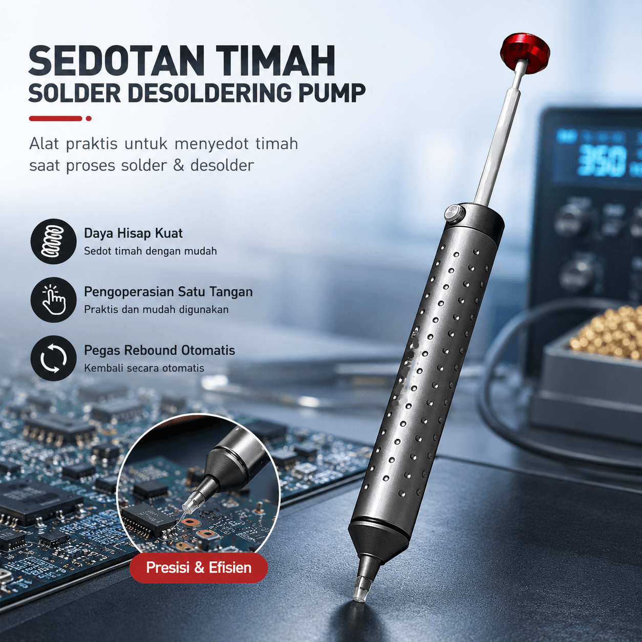 Sedotan Timah Solder Desoldering Pump Tin Strong Suction - LEFAVOR Sedotan Timah Solder Desoldering Pump Tin Strong Suction - LF03 OTHMSV_SILVER Sedotan Timah Solder Desoldering Pump Tin Strong Suction - LEFAVOR Sedotan Timah Solder Desoldering Pump Tin Strong Suction - LF03 OTHMSV_SILVER