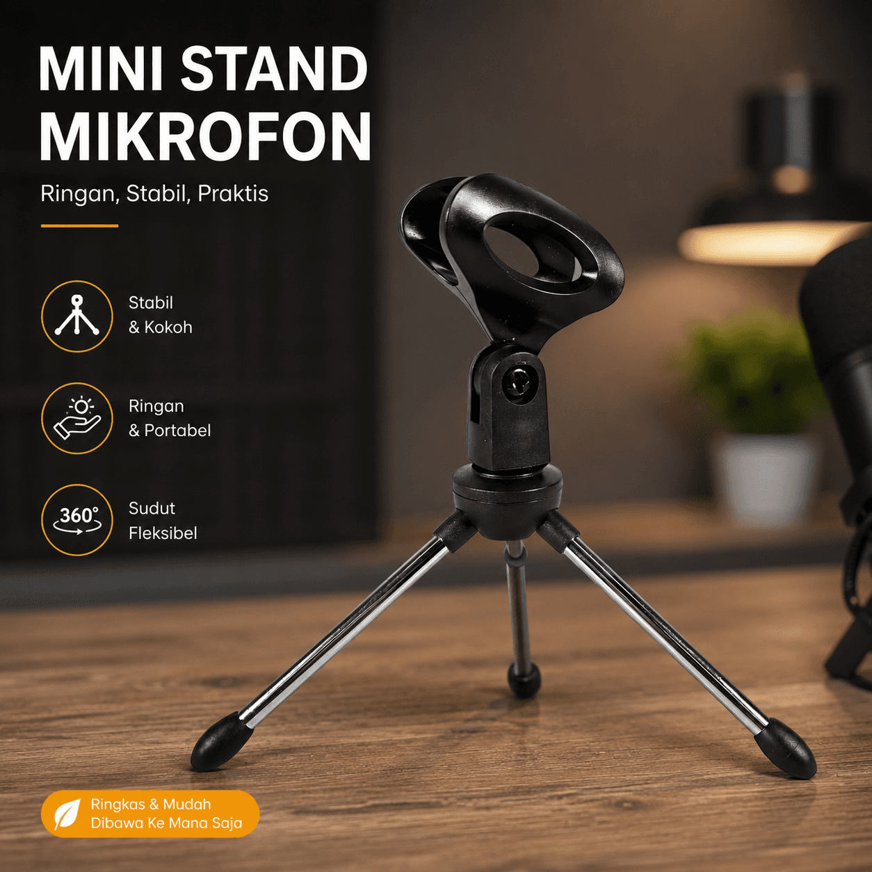 Mini Stand Mikrofon Desktop Universal Microphone Holder