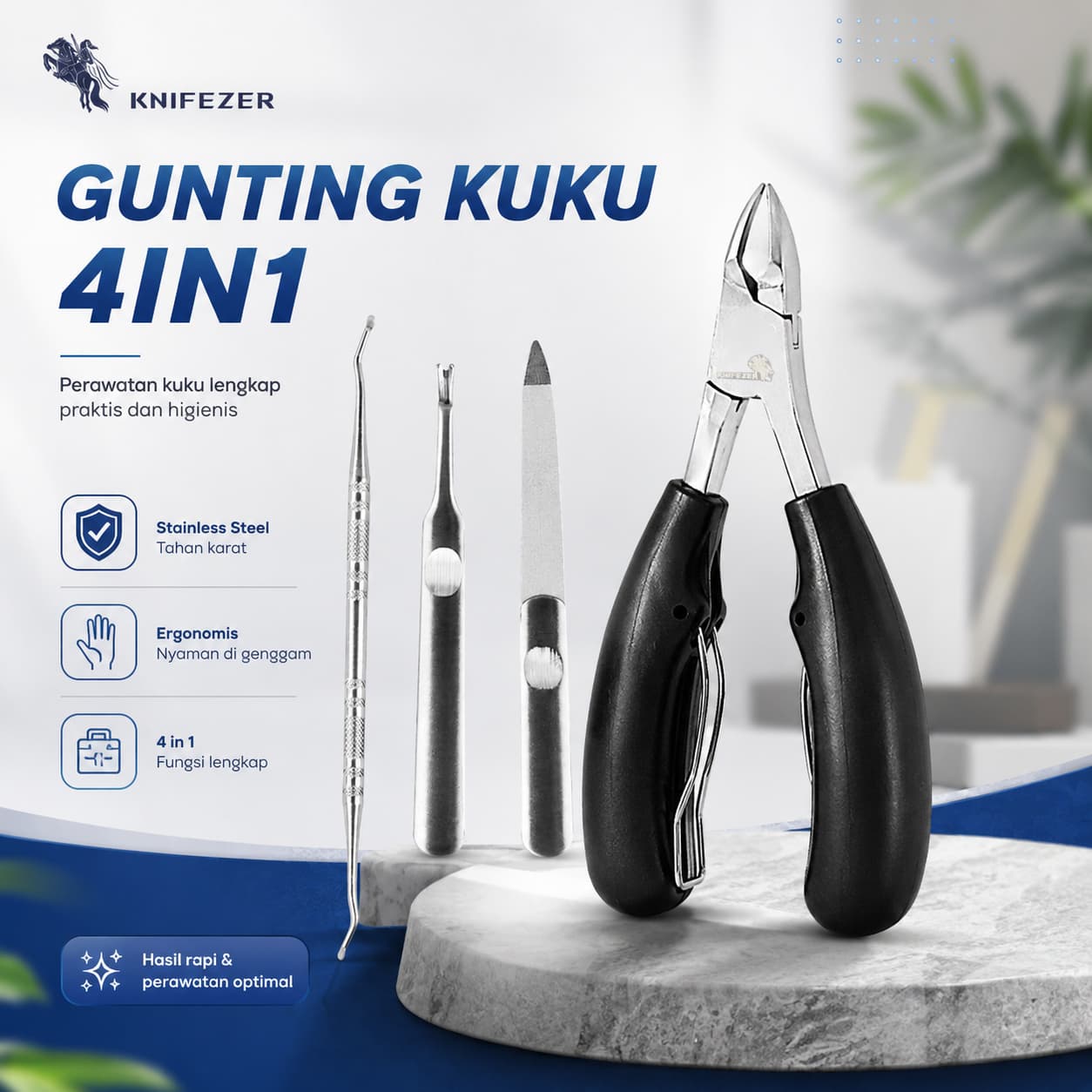 Gunting Kuku 4in1 Nail Clippers Manicure Pedicure Set