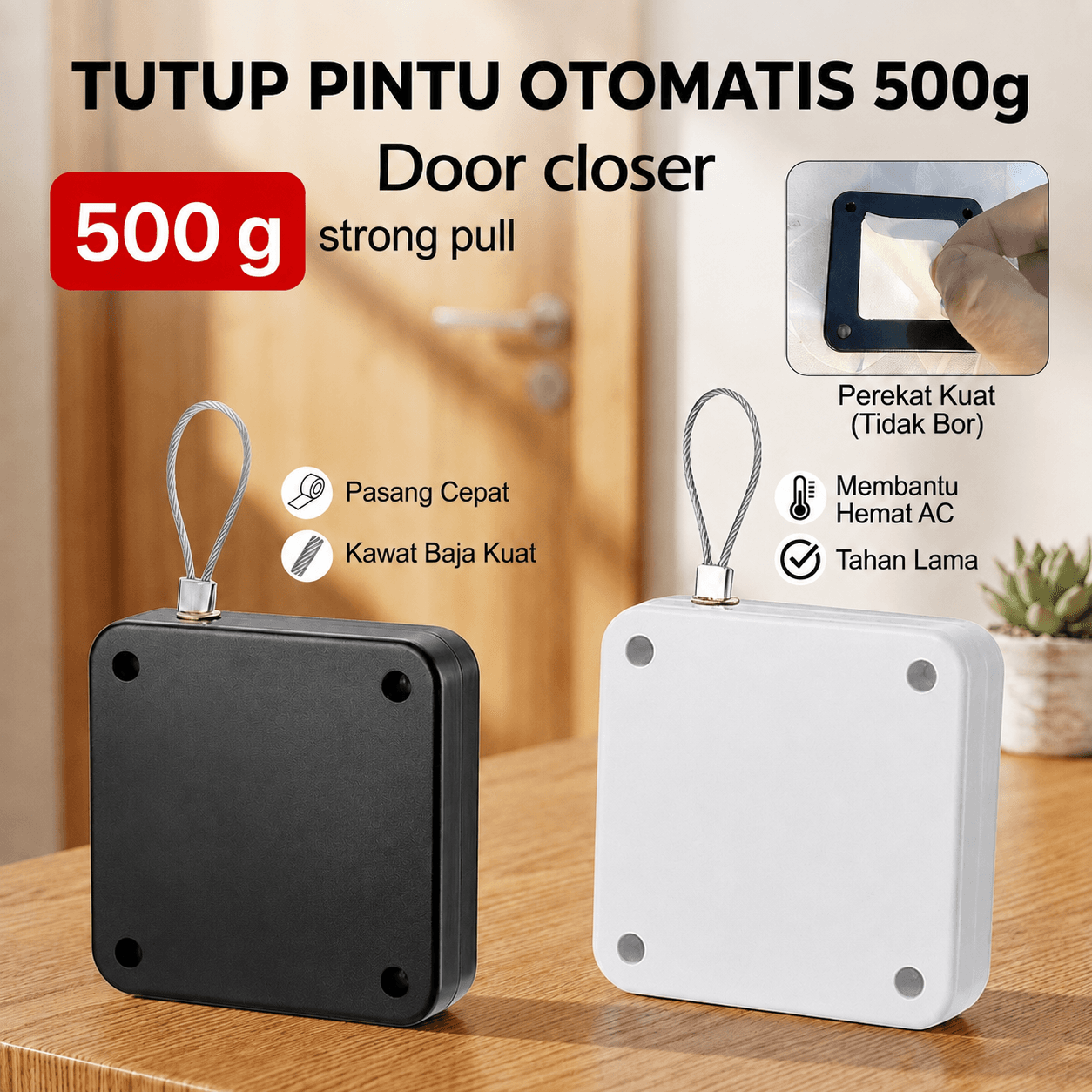 Tutup Pintu Otomatis Automatic Door Closer - TaffHOME Tutup Pintu Otomatis Automatic Door Closer - NB014 HKRWBK_500G_HITAM Tutup Pintu Otomatis Automatic Door Closer - TaffHOME Tutup Pintu Otomatis Automatic Door Closer - NB014 HKRWBK_500G_HITAM