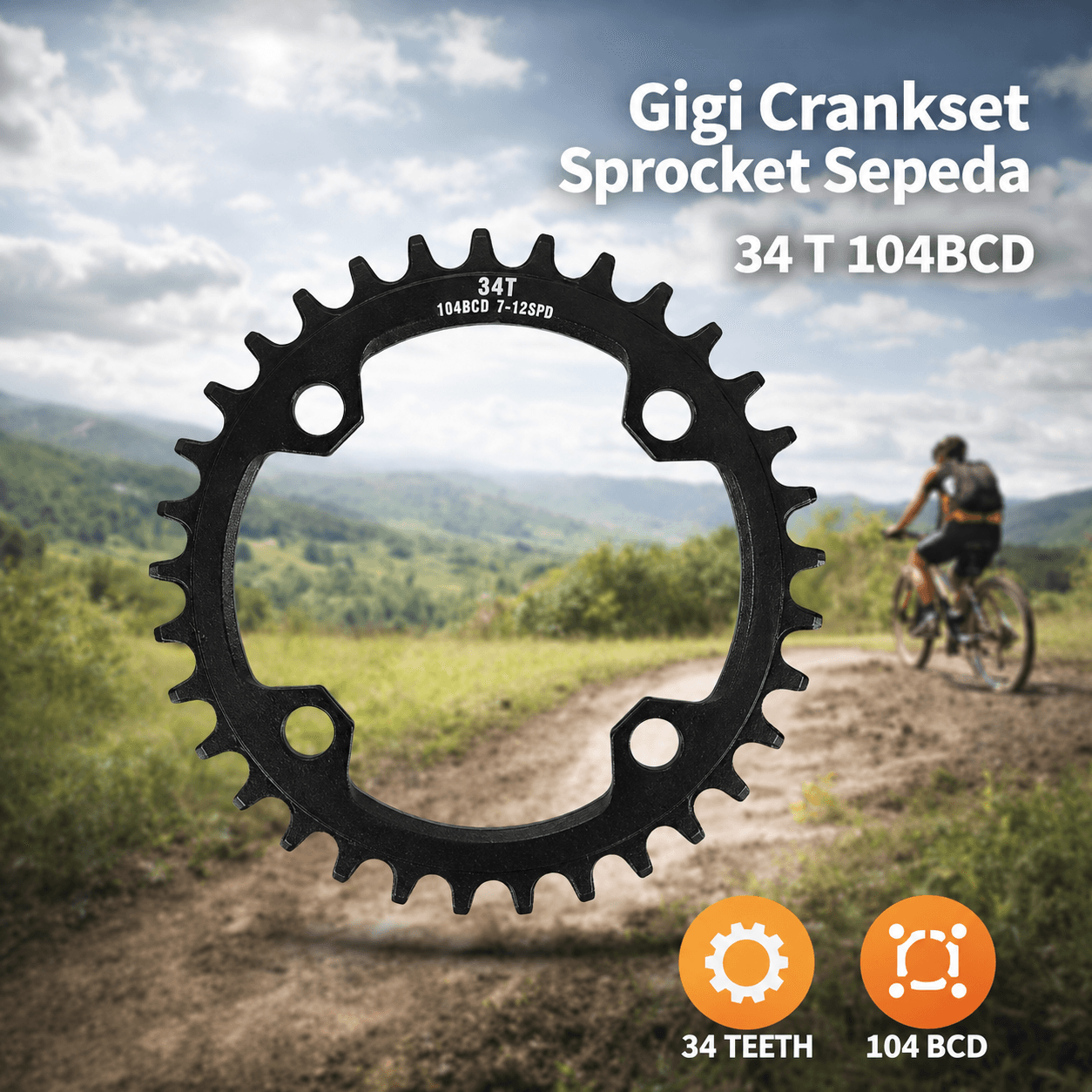 Gigi Crankset Sprocket Sepeda Aluminium Alloy T6