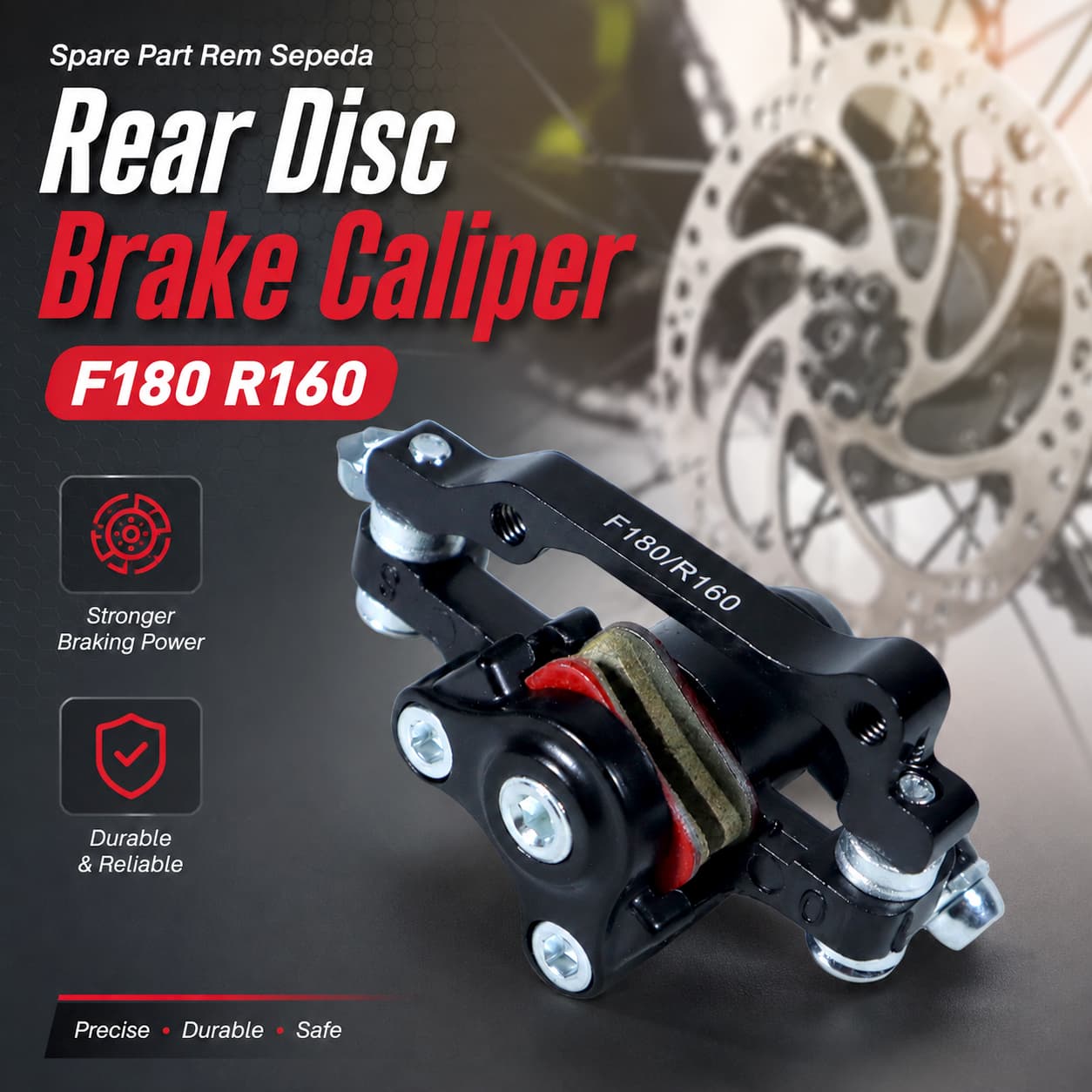 Spare Part Rem Sepeda Rear Disc Brake Caliper F180 R160