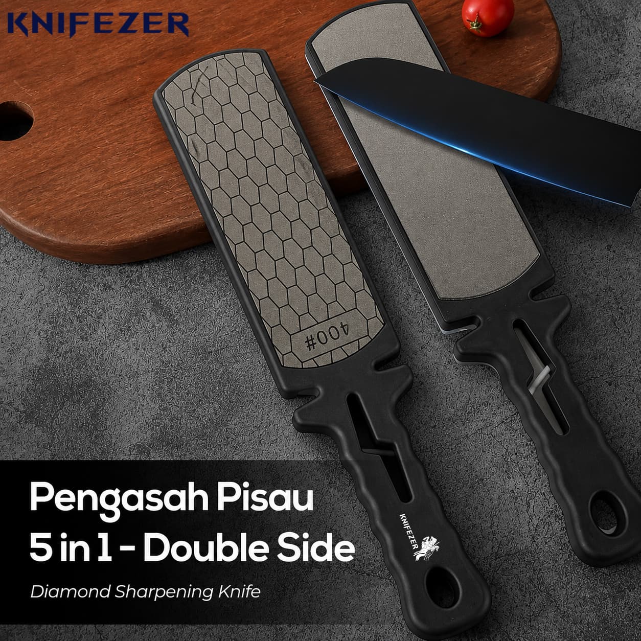 Pengasah Pisau 5in1 Double Side Diamond Sharpening Knife