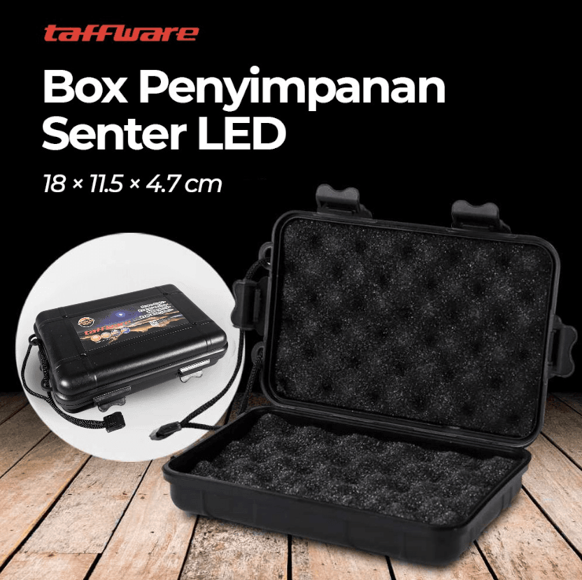 Kotak Penyimpanan Plastik Senter LED Box 18x11.5x4.7cm - Taffware Kotak Penyimpanan Plastik Senter LED Box 18x11.5x4.7cm - FN10 FL1UBK_HITAM Kotak Penyimpanan Plastik Senter LED Box 18x11.5x4.7cm - Taffware Kotak Penyimpanan Plastik Senter LED Box 18x11.5x4.7cm - FN10 FL1UBK_HITAM