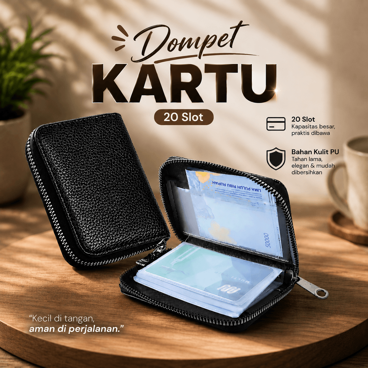 Goose Dompet Kartu Anti RFID Card Wallet - South Goose Dompet Kartu Kulit Card Wallet 20 Slot - SG300 HZC3BK_HITAM Goose Dompet Kartu Anti RFID Card Wallet - South Goose Dompet Kartu Kulit Card Wallet 20 Slot - SG300 HZC3BK_HITAM