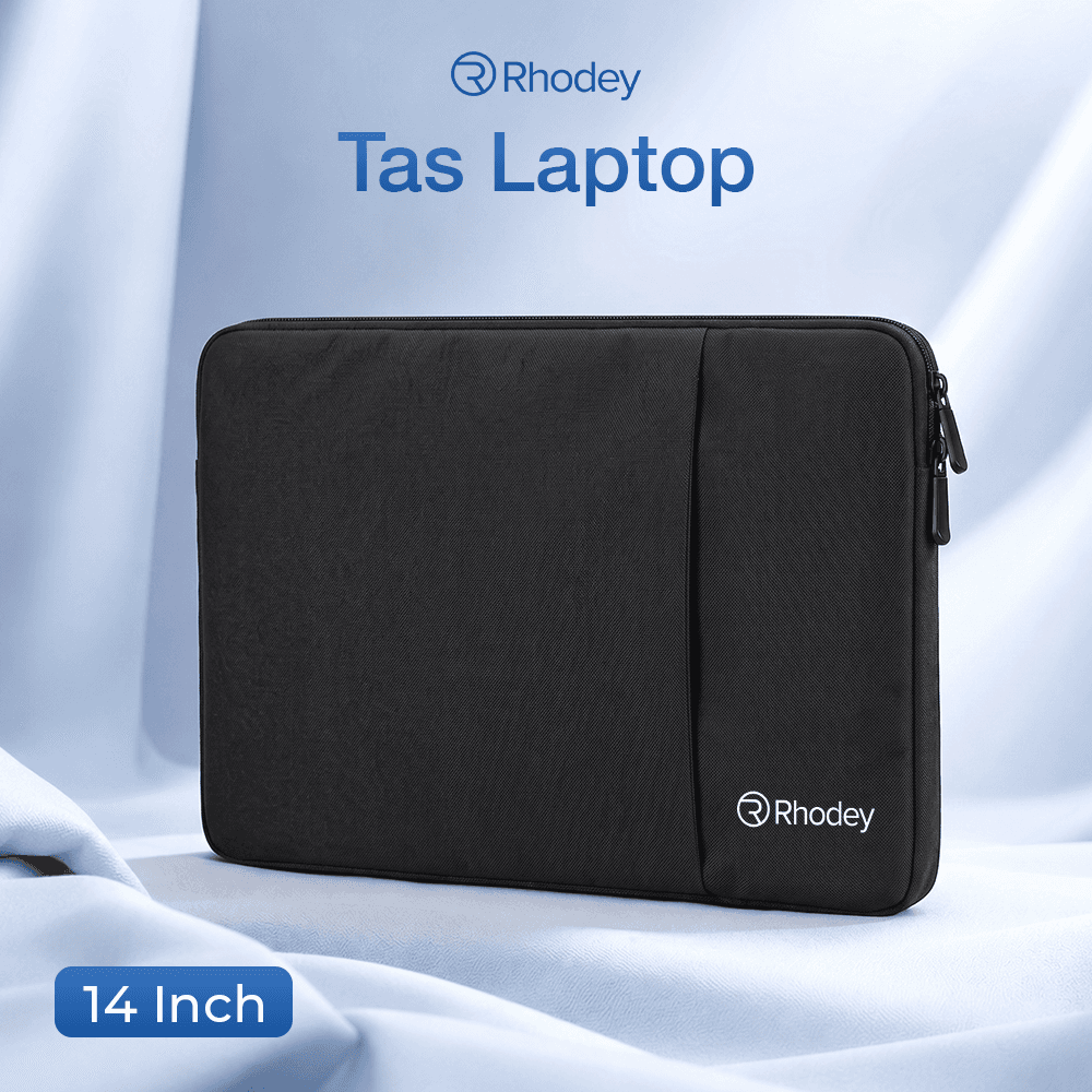 Tas Laptop Sleeve Bag Case Slim Waterproof 14 Inch - Rhodey Tas Laptop Sleeve Bag Case Slim Waterproof 14 Inch - DA99 BG19BK_HITAM Tas Laptop Sleeve Bag Case Slim Waterproof 14 Inch - Rhodey Tas Laptop Sleeve Bag Case Slim Waterproof 14 Inch - DA99 BG19BK_HITAM