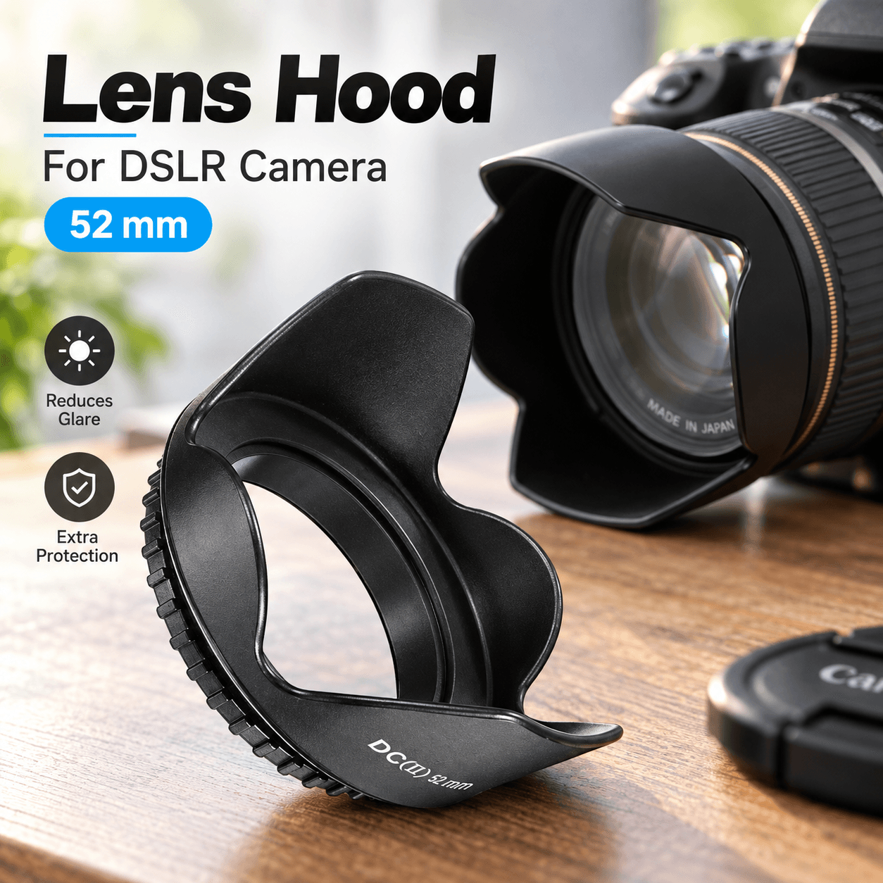 Lens Hood Screw Mount for Kamera DSLR 52mm - Lens Hood Petal Anti Flare Screw Mount for Kamera DSLR 52mm - L-60 CS0YBK_HITAM Lens Hood Screw Mount for Kamera DSLR 52mm - Lens Hood Petal Anti Flare Screw Mount for Kamera DSLR 52mm - L-60 CS0YBK_HITAM