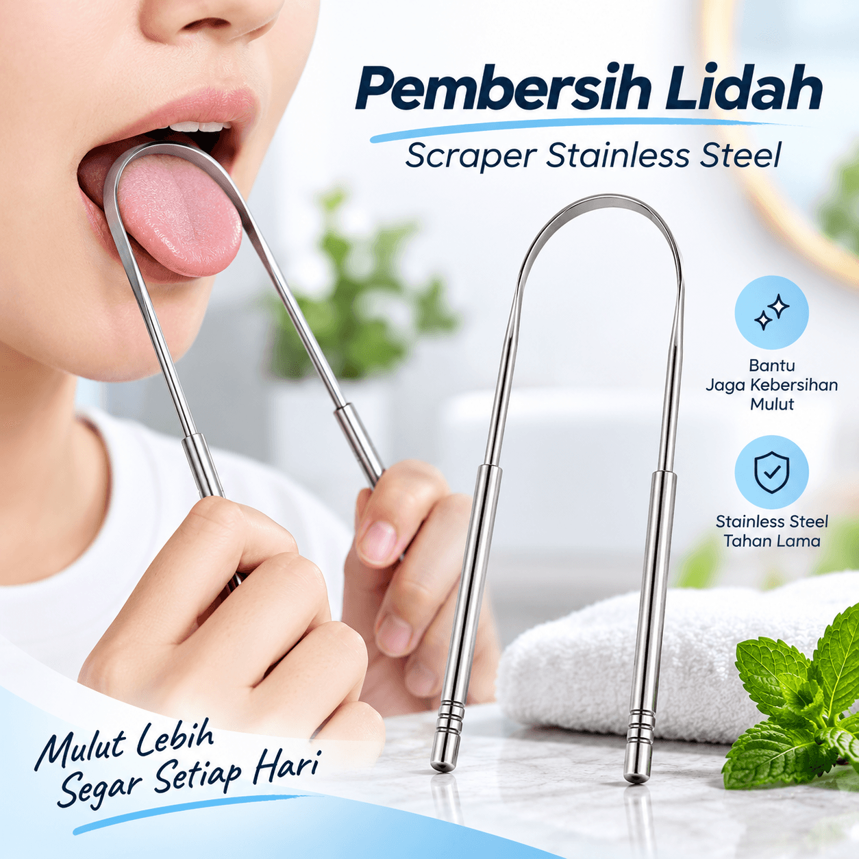 Pembersih Lidah Bau Mulut Tongue Scraper Stainless Steel - Biutte.co Pembersih Lidah Bau Mulut Tongue Scraper Stainless Steel - L01 HAP9SV_SILVER Pembersih Lidah Bau Mulut Tongue Scraper Stainless Steel - Biutte.co Pembersih Lidah Bau Mulut Tongue Scraper Stainless Steel - L01 HAP9SV_SILVER