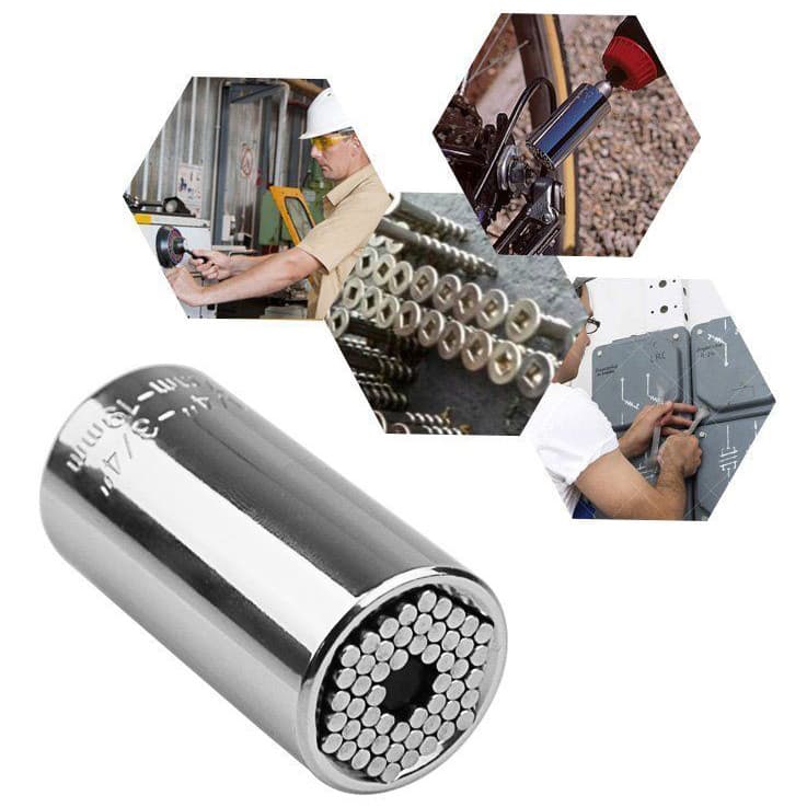 Gator Grip Universal Socket Kepala Kunci Sok Serbaguna 7-19mm - SAIKE Gator Grip Universal Socket Kepala Kunci Sok Serbaguna 7-19mm - ETC-125MO OT25SV_SILVER Gator Grip Universal Socket Kepala Kunci Sok Serbaguna 7-19mm - SAIKE Gator Grip Universal Socket Kepala Kunci Sok Serbaguna 7-19mm - ETC-125MO OT25SV_SILVER